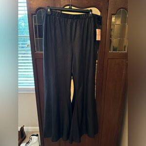 Women’s plus size leather bell bottoms